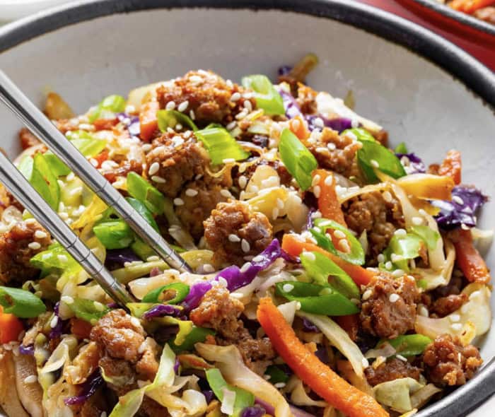 "Healthy Take Out" Deconstructed Egg Roll Bowl (6/25)